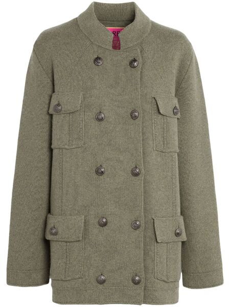  Barrie Double-breasted Military Coat - Green 