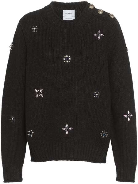 Barrie Embroidered Cashmere Jumper - Black 