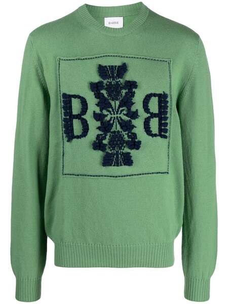 Barrie Embroidered Cashmere Jumper - Green 
