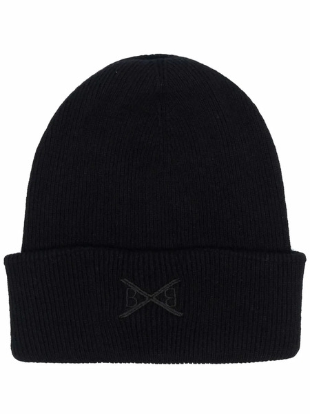  Barrie Embroidered-logo Cashmere Beanie - Black 