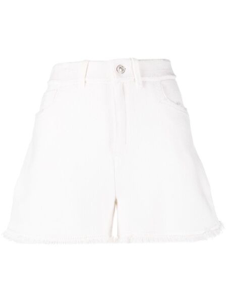  Barrie Fine-knit Fringe-detail Shorts - White 