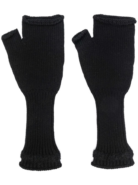  Barrie Fingerless Cashmere Gloves - Black 