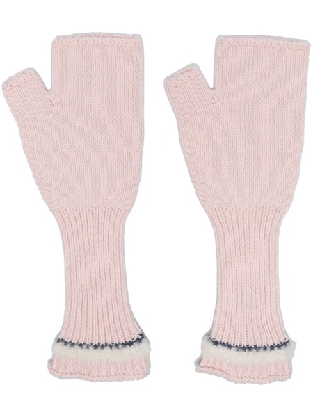  Barrie Fingerless Knit Gloves - Pink 