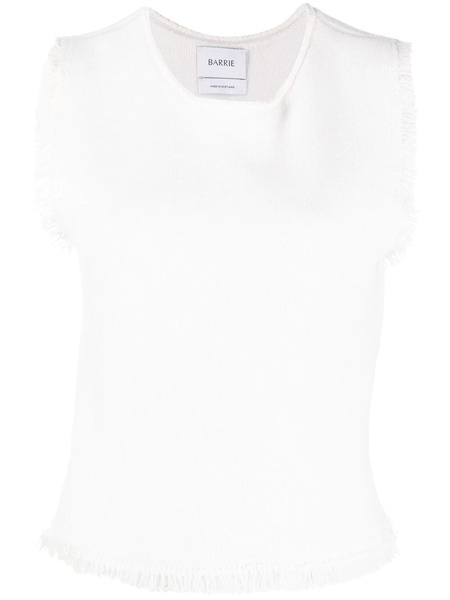  Barrie Fringe-trim Knitted Top - Neutrals 