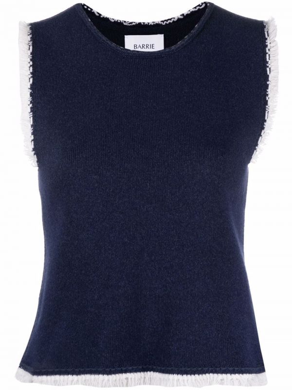  Barrie Fringe-trim Top - Blue 