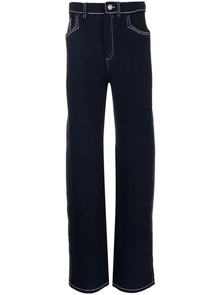  Barrie High-rise Wide-leg Trousers - Blue 