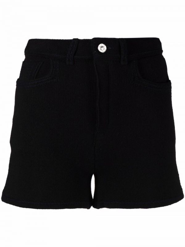  Barrie High-waisted Knit Shorts - Black 