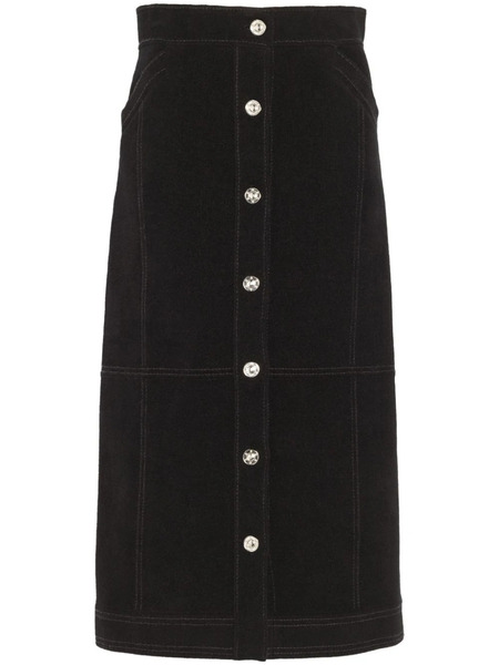  Barrie High-waisted Midi Skirt - Black 