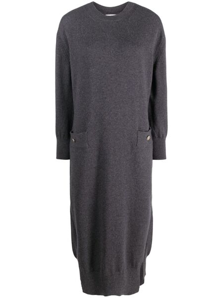  Barrie Iconic Knit Midi Dress - Grey 