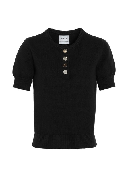  Barrie Jewelled Buttons Top - Black 