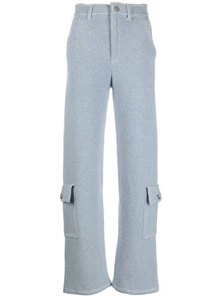  Barrie Knitted Cargo Trousers - Blue 