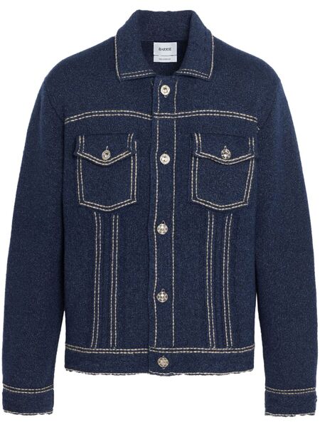 Barrie Knitted Denim Jacket - Blue 