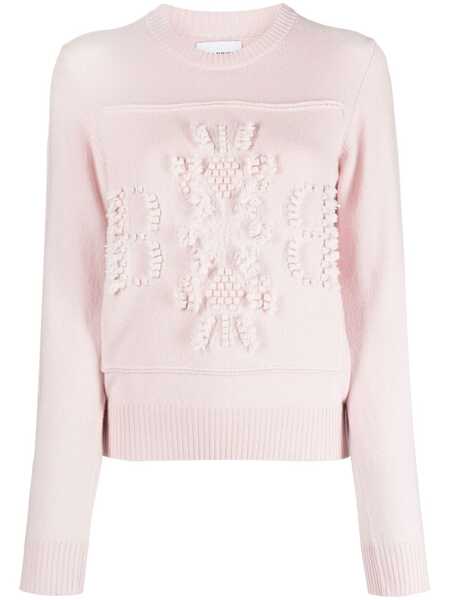  Barrie Logo-embroidered Cashmere Jumper - Pink 