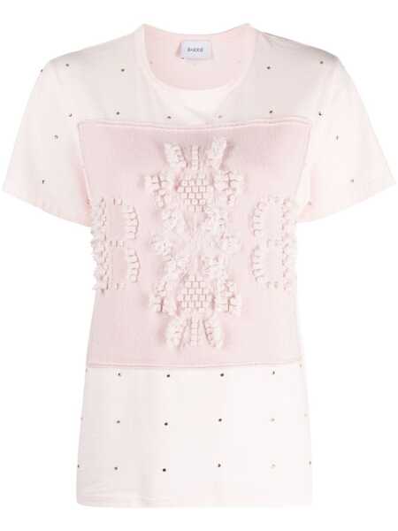  Barrie Logo-embroidered Embellished T-shirt - Pink 