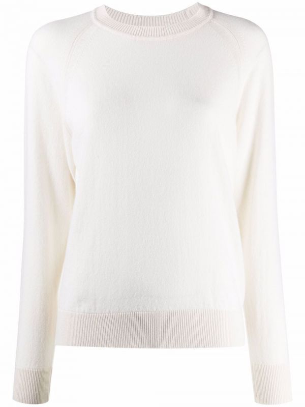  Barrie Rib-trimmed Cashmere Jumper - White 