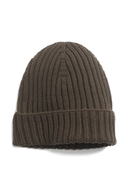  Barrie Ribbed Cashmere Beanie - Green 