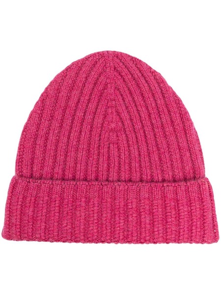 Barrie Ribbed Cashmere Beanie - Purple 