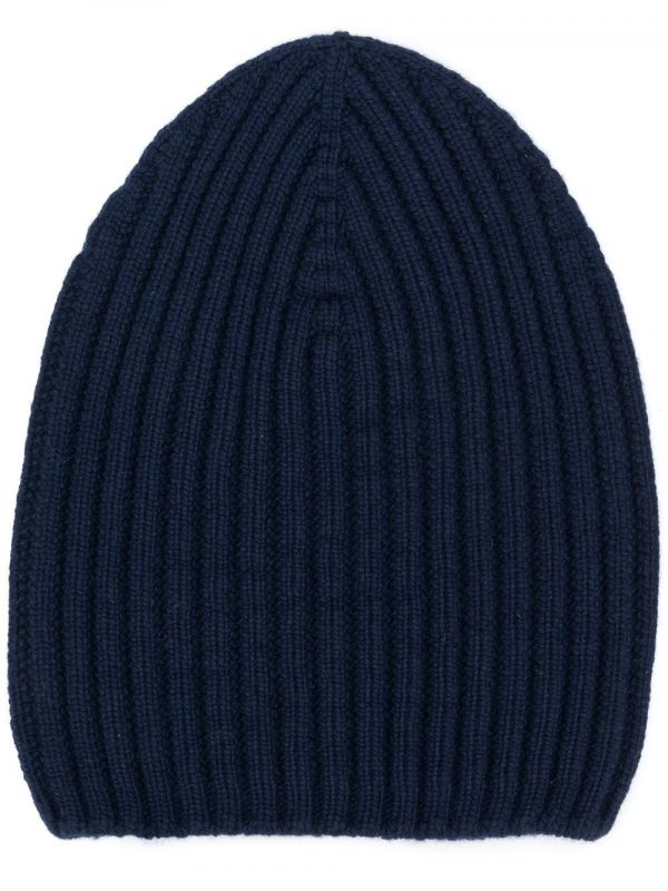  Barrie Ribbed-knit Cashmere Beanie - Blue 