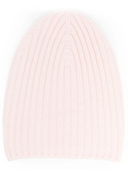  Barrie Ribbed-knit Cashmere Beanie - Pink 