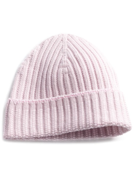  Barrie Ribbed-knit Cashmere Beanie - Pink 
