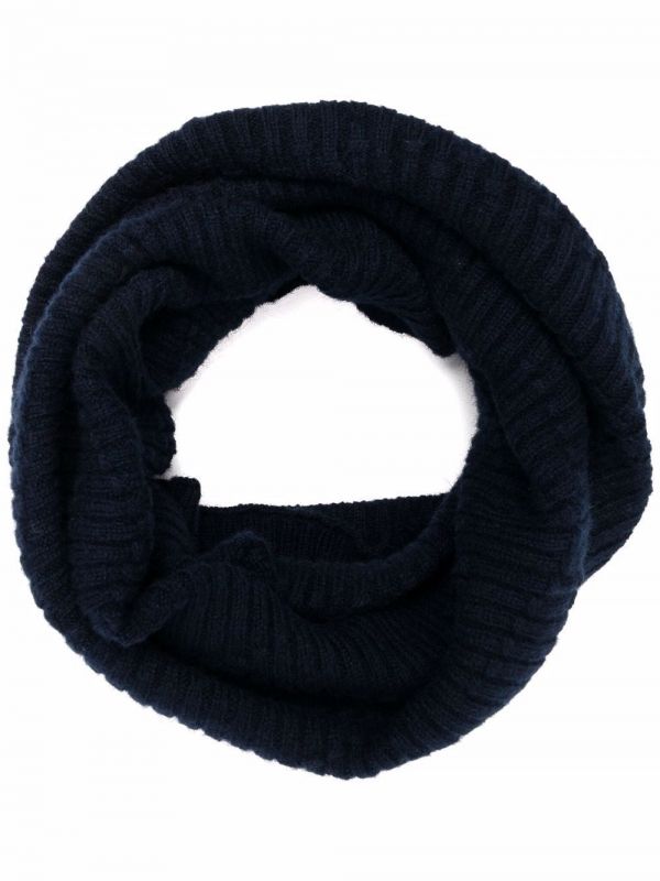  Barrie Ribbed-knit Cashmere Snood - Blue 