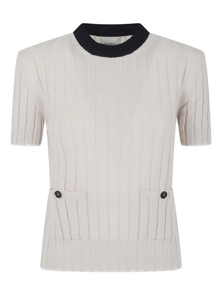  Barrie Ribbed Top - Grey 
