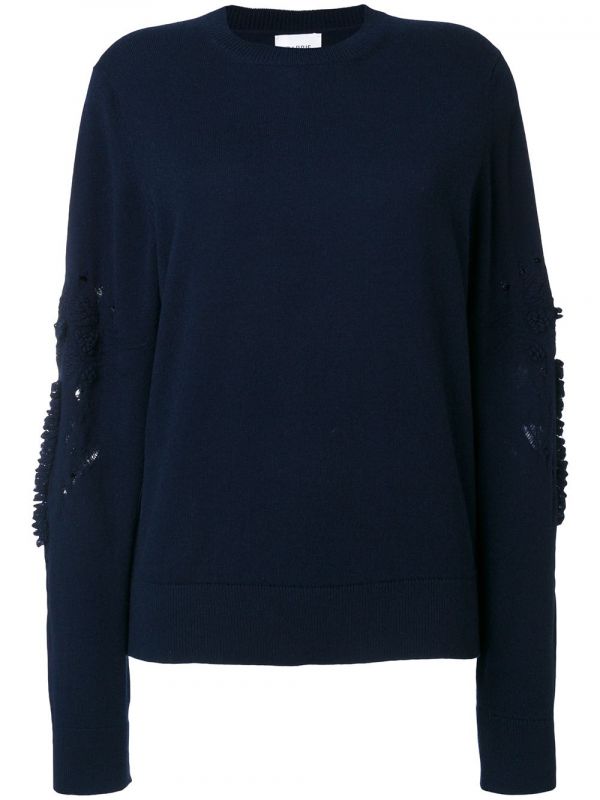  Barrie Romantic Timeless Cashmere Round Neck Pullover - Blue 