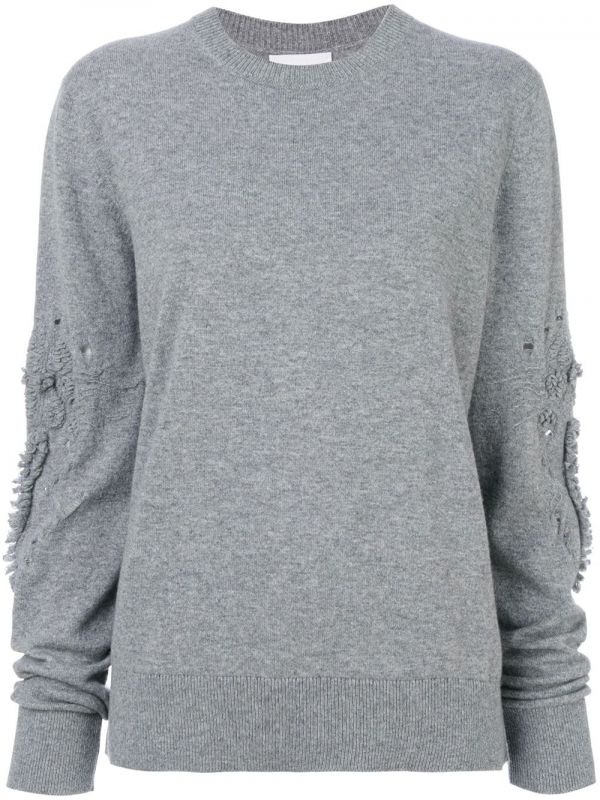  Barrie Romantic Timeless Cashmere Round Neck Pullover - Grey 