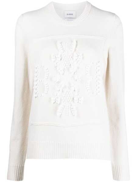  Barrie Round Neck Cashmere Jumper - White 