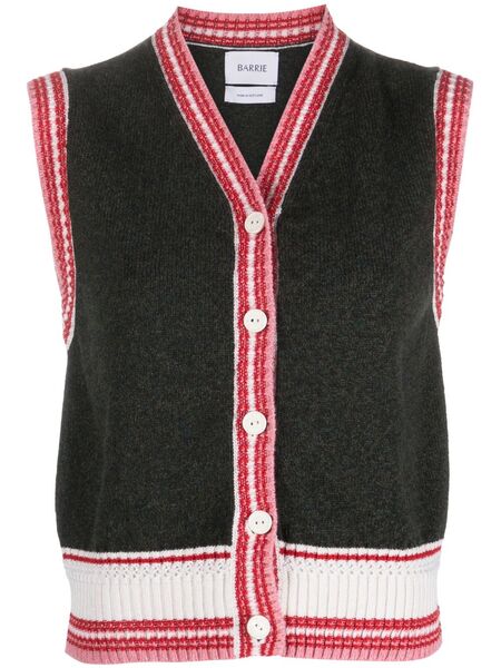  Barrie Sleeveless Cashmere Cardigan - Green 