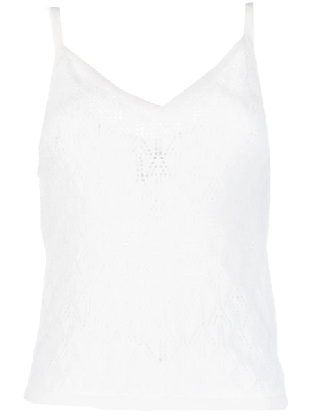  Barrie Spaghetti-strap Cashmere Top - Neutrals 