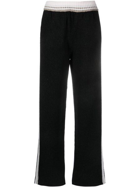  Barrie Stripe-detail Trousers - Black 