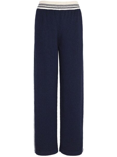  Barrie Stripe-detail Trousers - Blue 