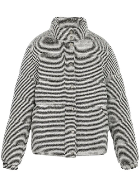  Barrie Striped Cashmere-blend Puffer Jacket - Black 
