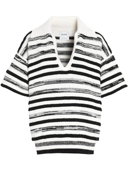  Barrie Striped Polo Top - Black 