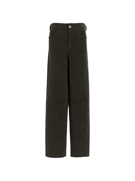  Barrie Suede-effect Trousers - Brown 