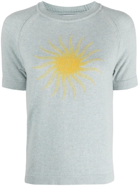  Barrie Sun-motif Cashmere Top - Blue 