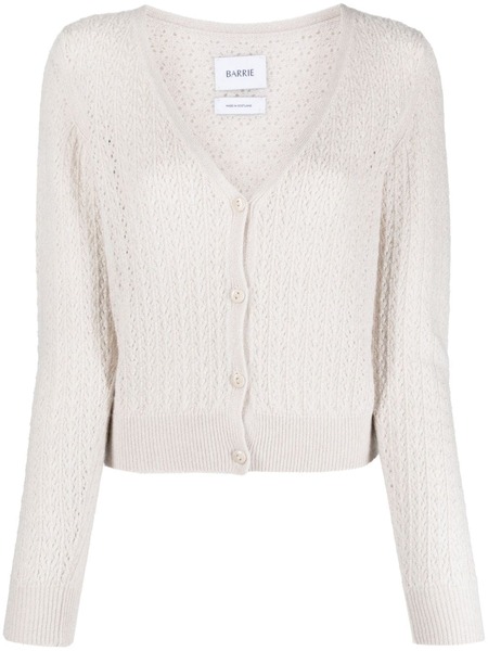  Barrie V-neck Cashmere Cardigan - Neutrals 