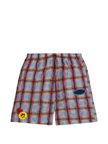  Barrow Checked Patch Shorts - Grey 