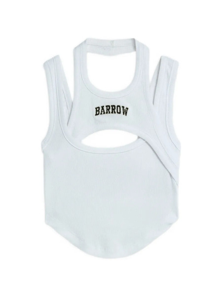  Barrow Cutout Ribbed Top - White 