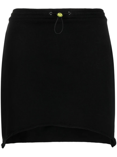  Barrow Drawstring-fastening Cotton Miniskirt - Black 