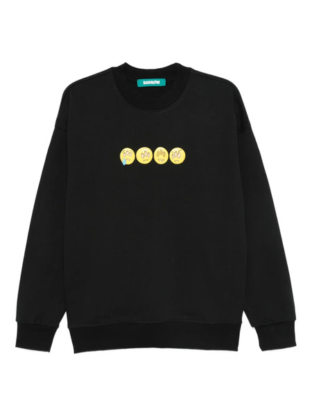  Barrow Graphic-print Crew-neck Sweatshirt - Black 