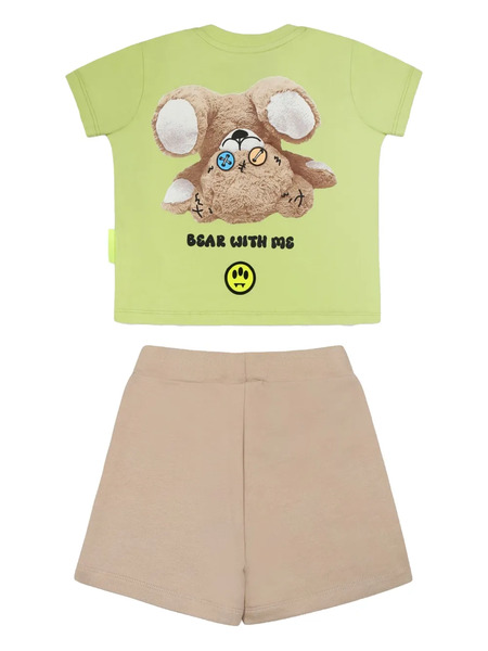 Barrow Kids Bear-print Short Set - Green 