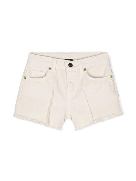  Barrow Kids Frayed Denim Shorts - Neutrals 