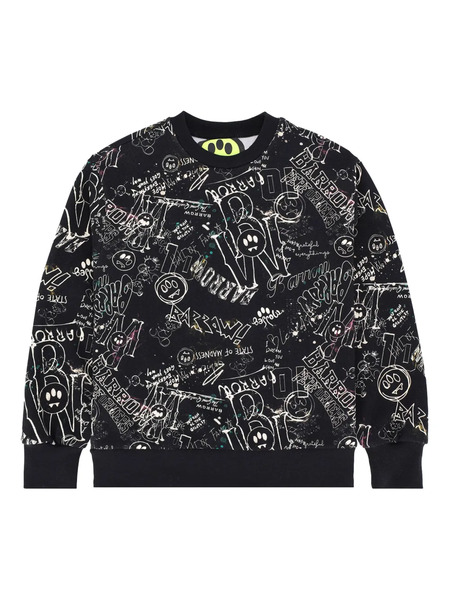  Barrow Kids Graffiti-print Sweatshirt - Black 