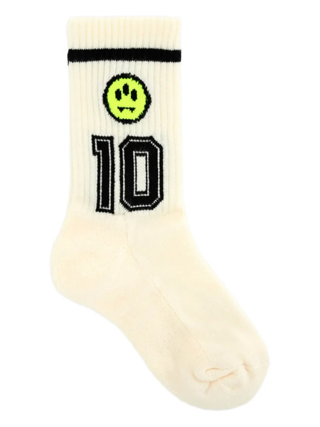 Barrow Kids Number-intarsia Socks - Neutrals 