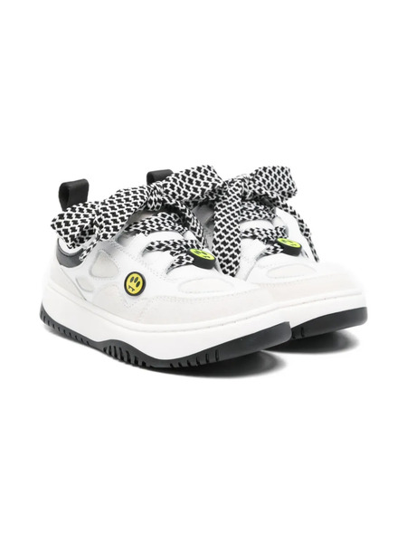  Barrow Kids Patterned-laces Sneakers - White 