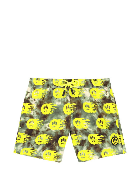  Barrow Kids Patterned Swim Shorts - Green 