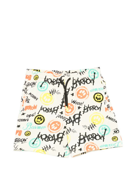  Barrow Kids Print Drawstring Trousers - Neutrals 