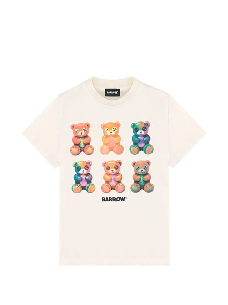  Barrow Kids Teddy-print T-shirt - Neutrals 
